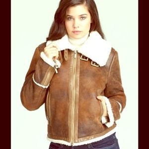 Michael Kors Shearling Bomber Jacket